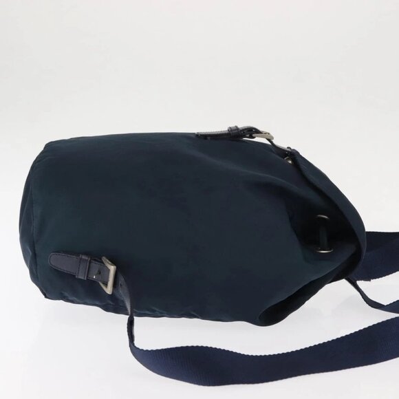 PRADA Backpack Nylon Navy Silver Auth BA6876 - Picture 3 of 16